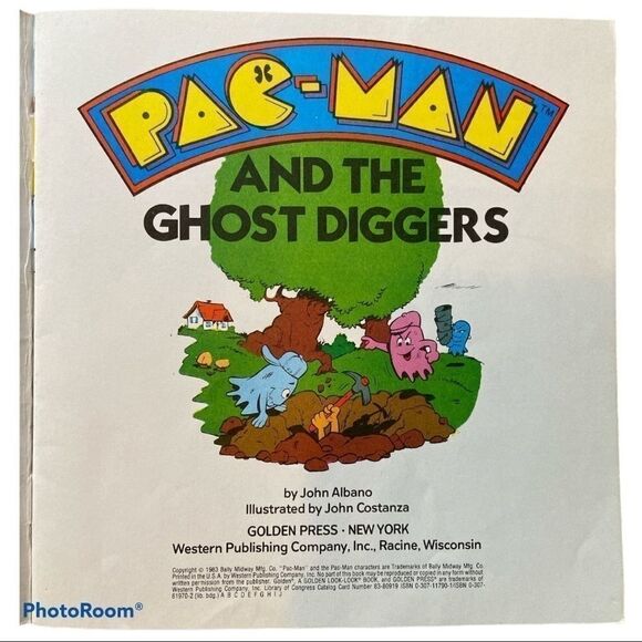 𝅺vintage 1983 Pac-man and the Ghost Diggers book - Picture 2 of 4
